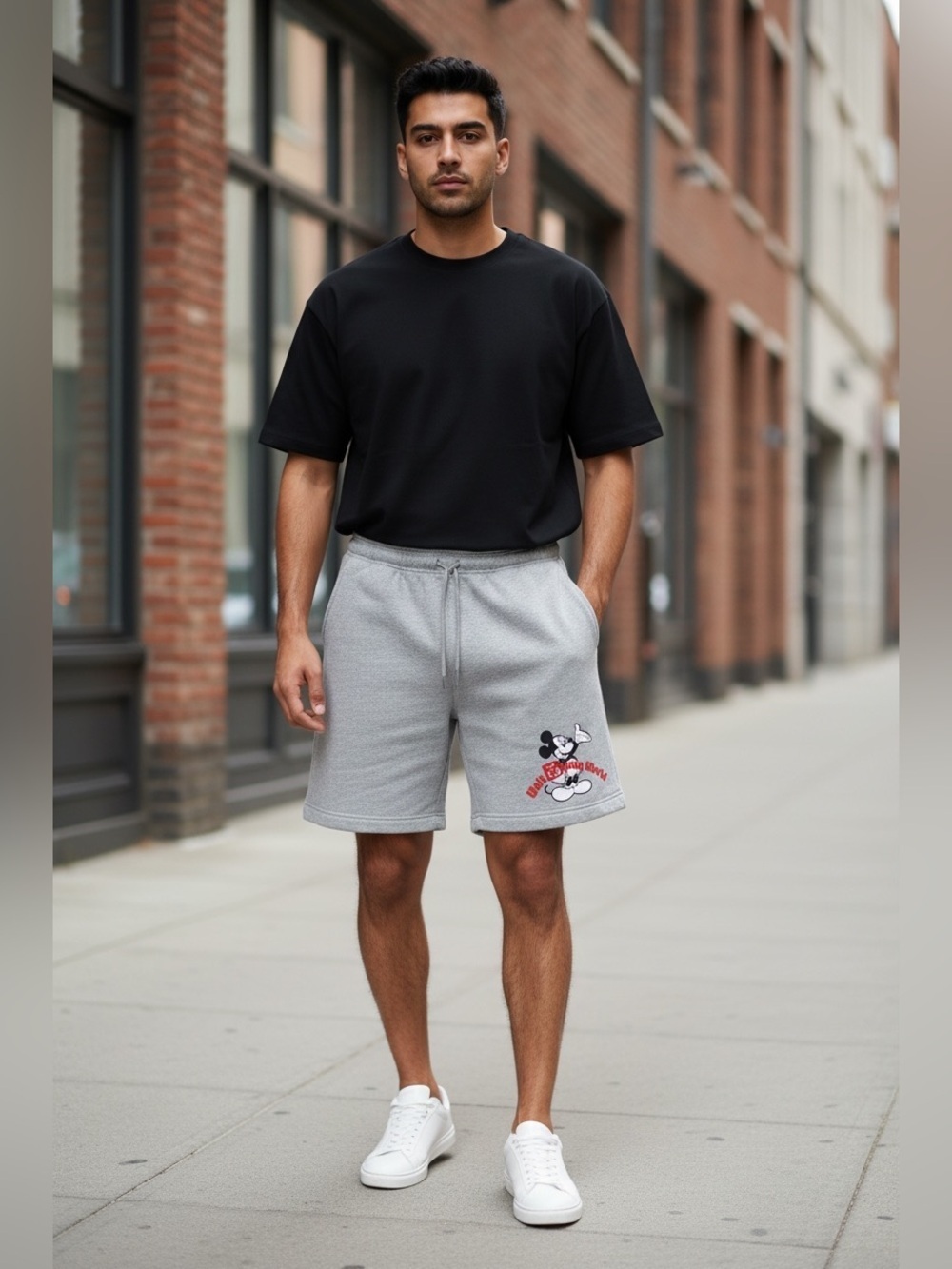 Disney Mickey Mouse Gray Athletic Shorts